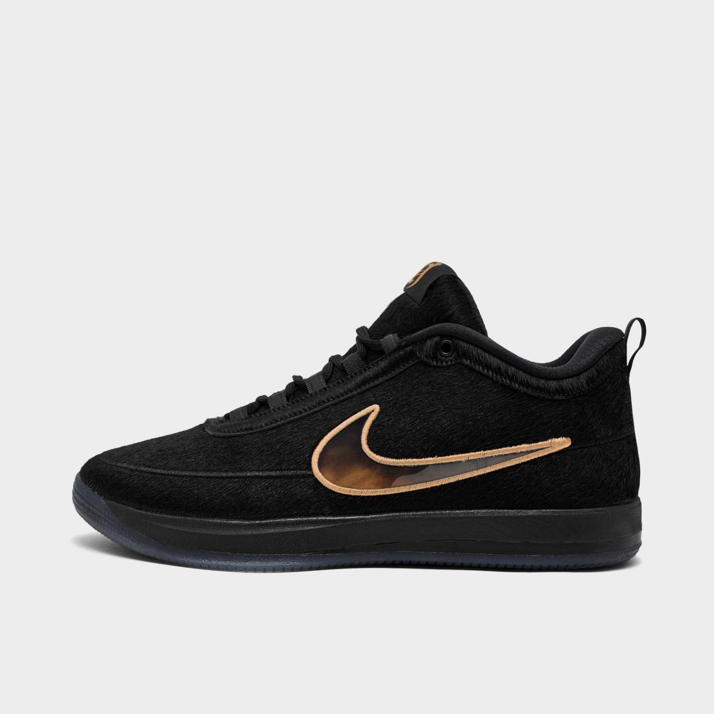 Men's Nike Book 2 SE Denim Basketball Shoes - Black/Vast Grey/Amber Brown/Multi-Color