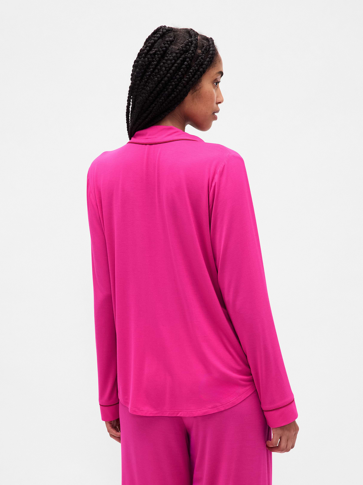 SoftMade Modal PJ Top - Bright fuchsia pink