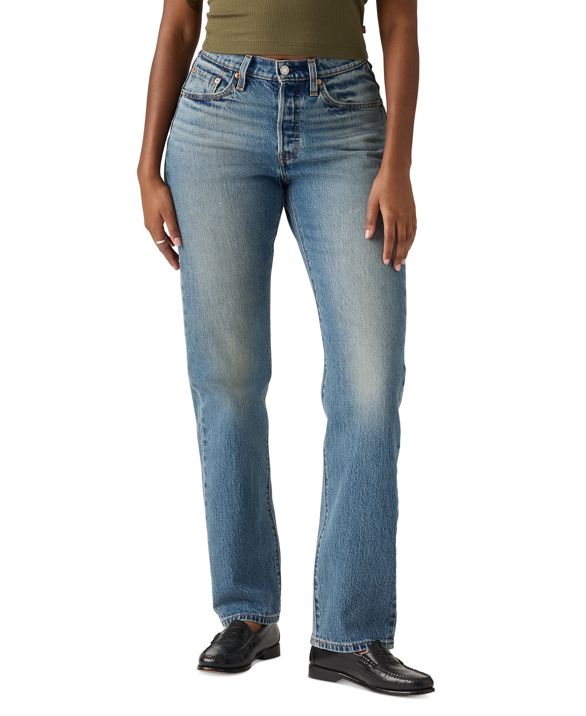 Levi's Women's 501 Curve High-Rise Straight-Leg Jeans - Weather Now