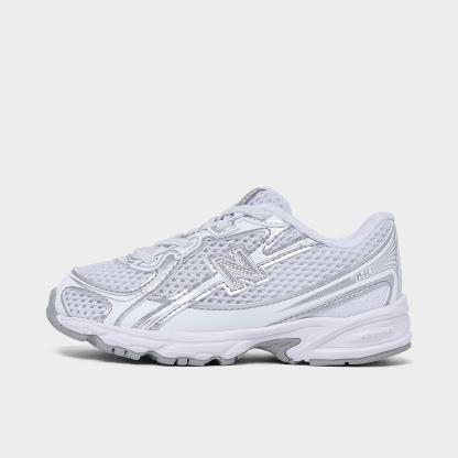 Kids' Toddler New Balance 740 Stretch Lace Casual Shoes - White/Metallic Silver - view 1