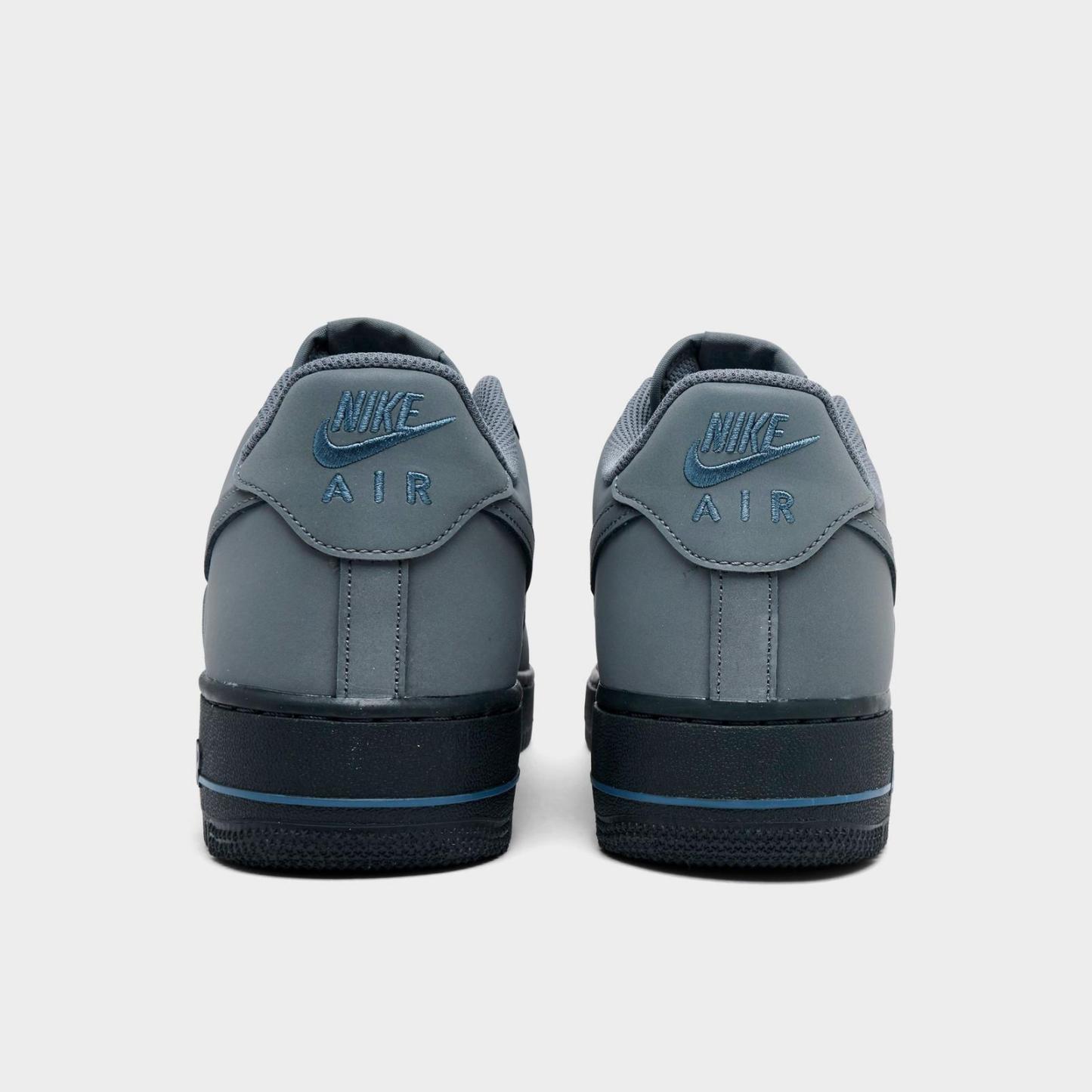 Men's Nike Air Force 1 '07 LV8 Casual Shoes - Smoke Grey/Anthracite/Metallic Silver/Diffused Blue