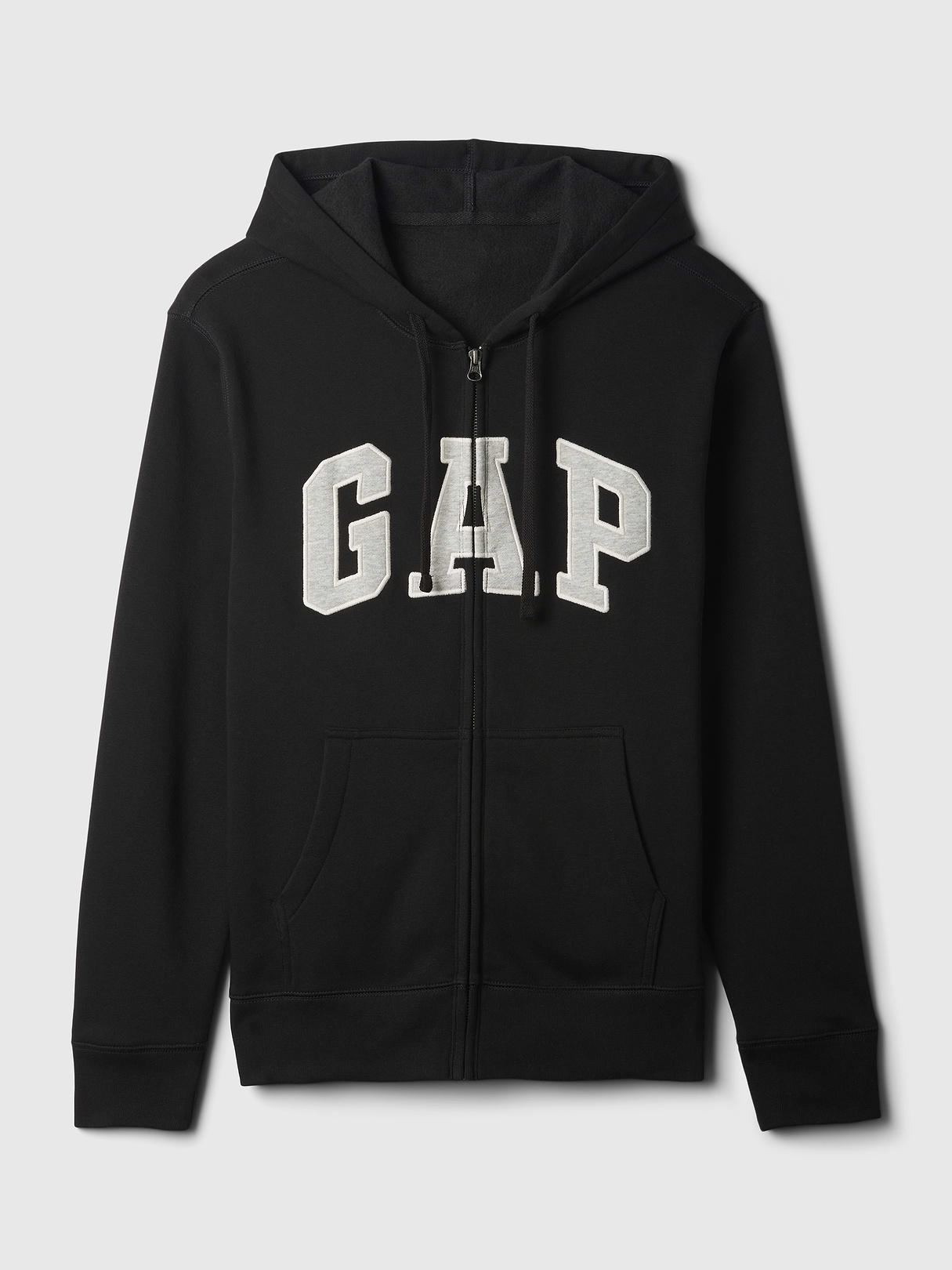Adult VintageSoft Arch Logo Zip Hoodie - true black