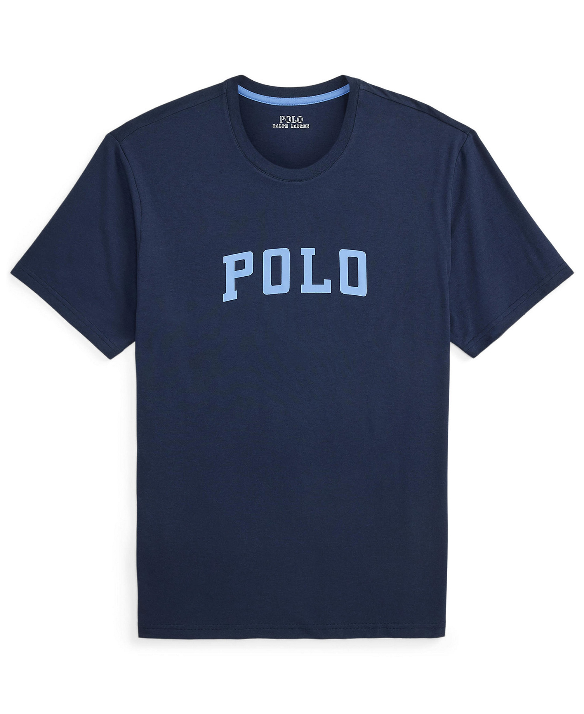 Polo Ralph Lauren Men's Crewneck Pajama T-Shirt - Cruise Navy/Harbor Island Blue Logo