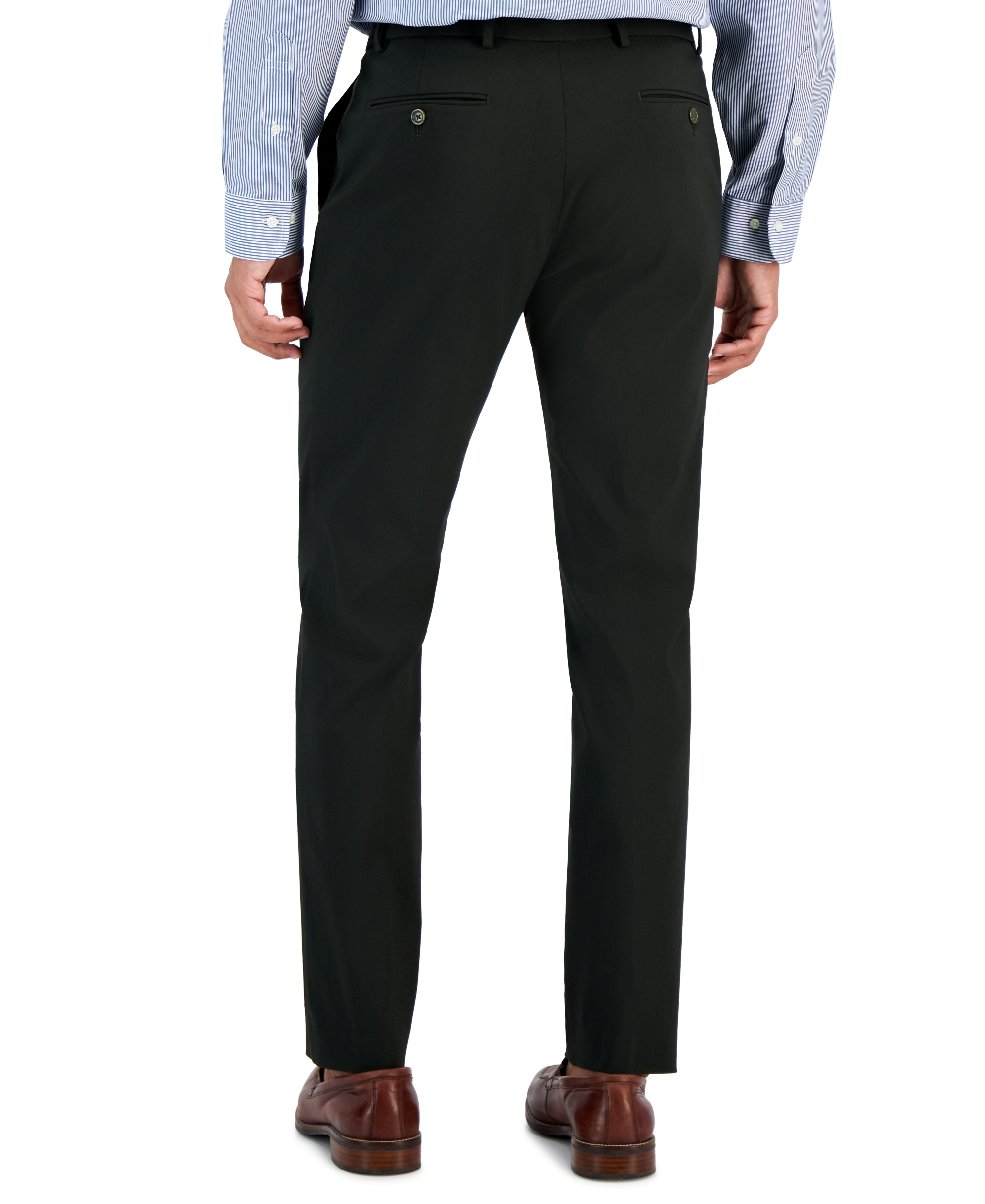 Tommy Hilfiger Men's Modern-Fit Stretch Dress Fall Pants - Olive Green