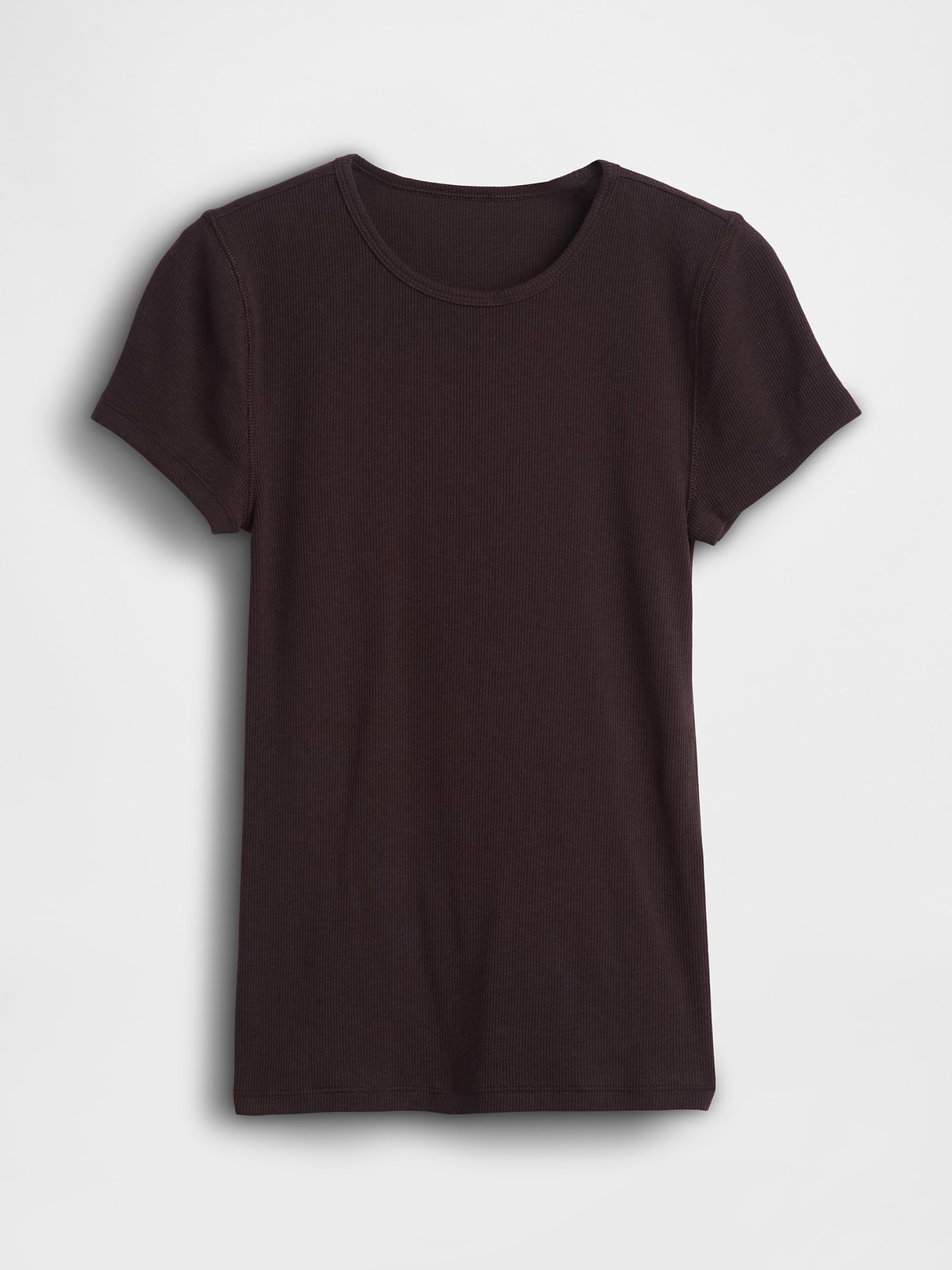 Modern Rib T-Shirt - Terra brown