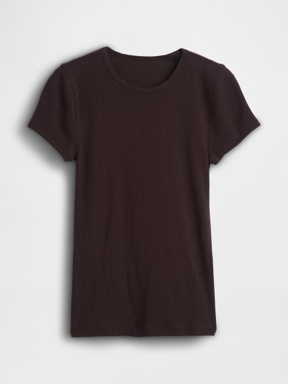 Modern Rib T-Shirt - Terra brown