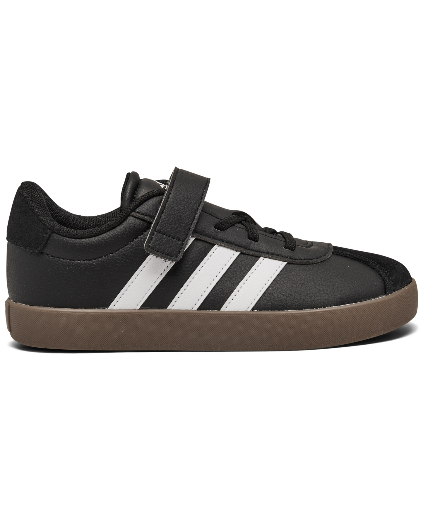 adidas Little Kids VL Court 3.0 Fastening Strap Casual Sneakers from Finish Line - Black, White