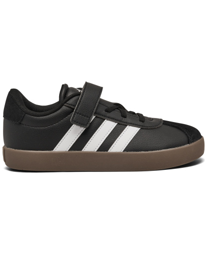 adidas Little Kids VL Court 3.0 Fastening Strap Casual Sneakers from Finish Line - Black, White