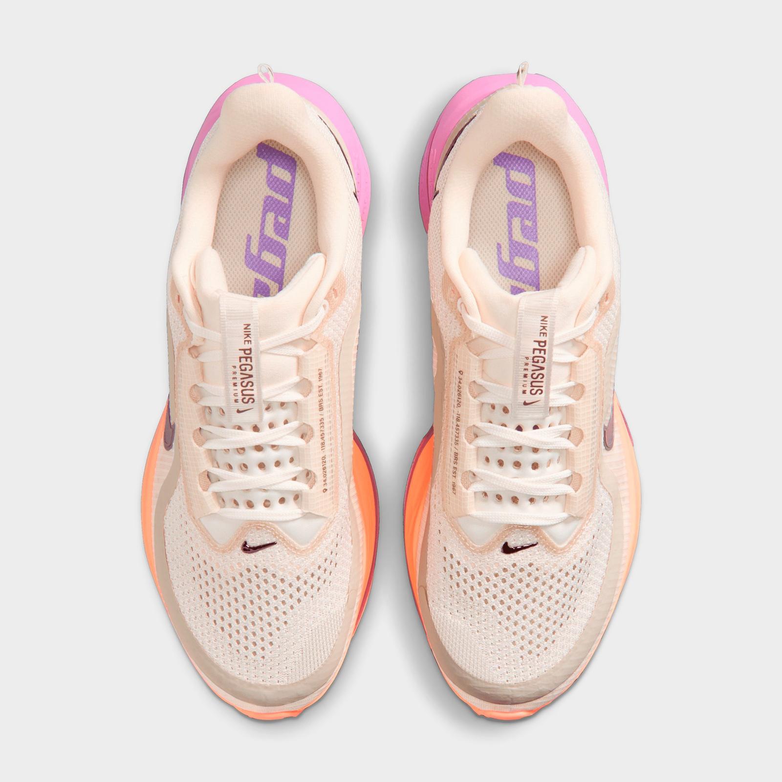 Women's Nike Pegasus Premium Running Shoes - Chalk/Orange Pulse/Light Magenta/Tattoo