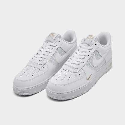 Men's Nike Air Force 1 '07 LV8 Casual Shoes - White/Metallic Silver/Desert Khaki