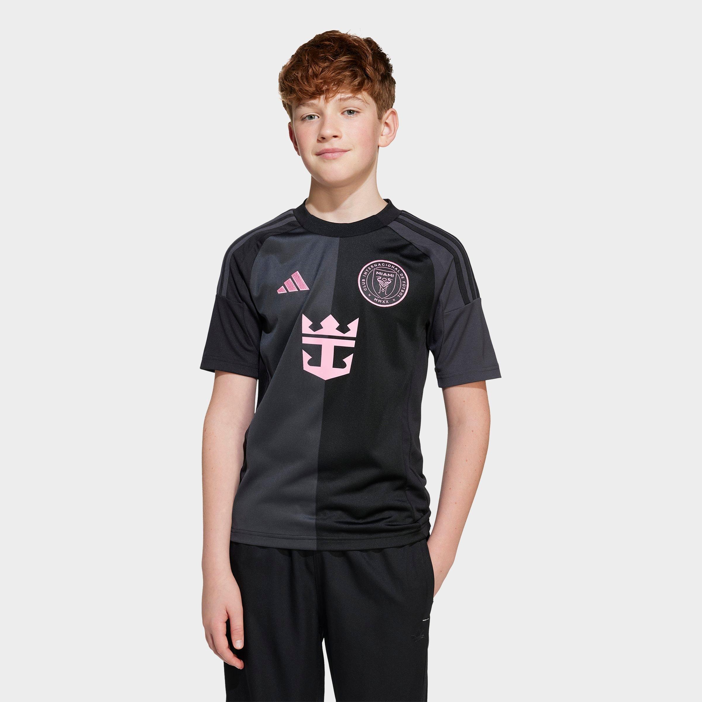 Big Kids' adidas Inter Miami CF 25-26 Away Soccer Jersey - Black