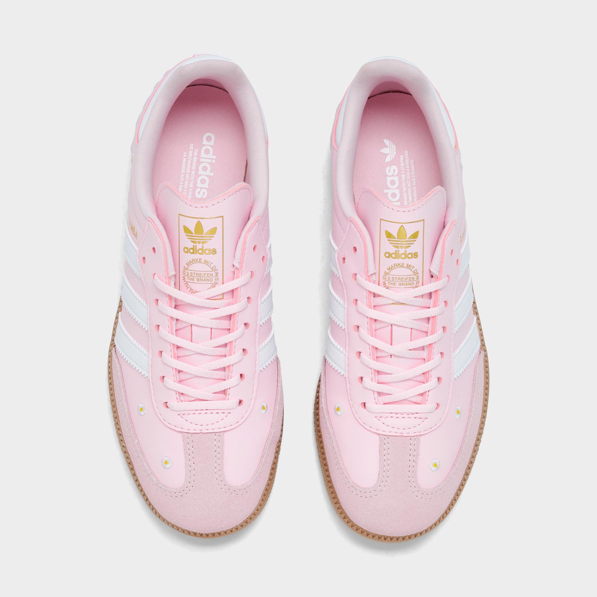 Big Kids' adidas Originals Samba OG Casual Shoes - Part 2 - Clear Pink/White - Top view
