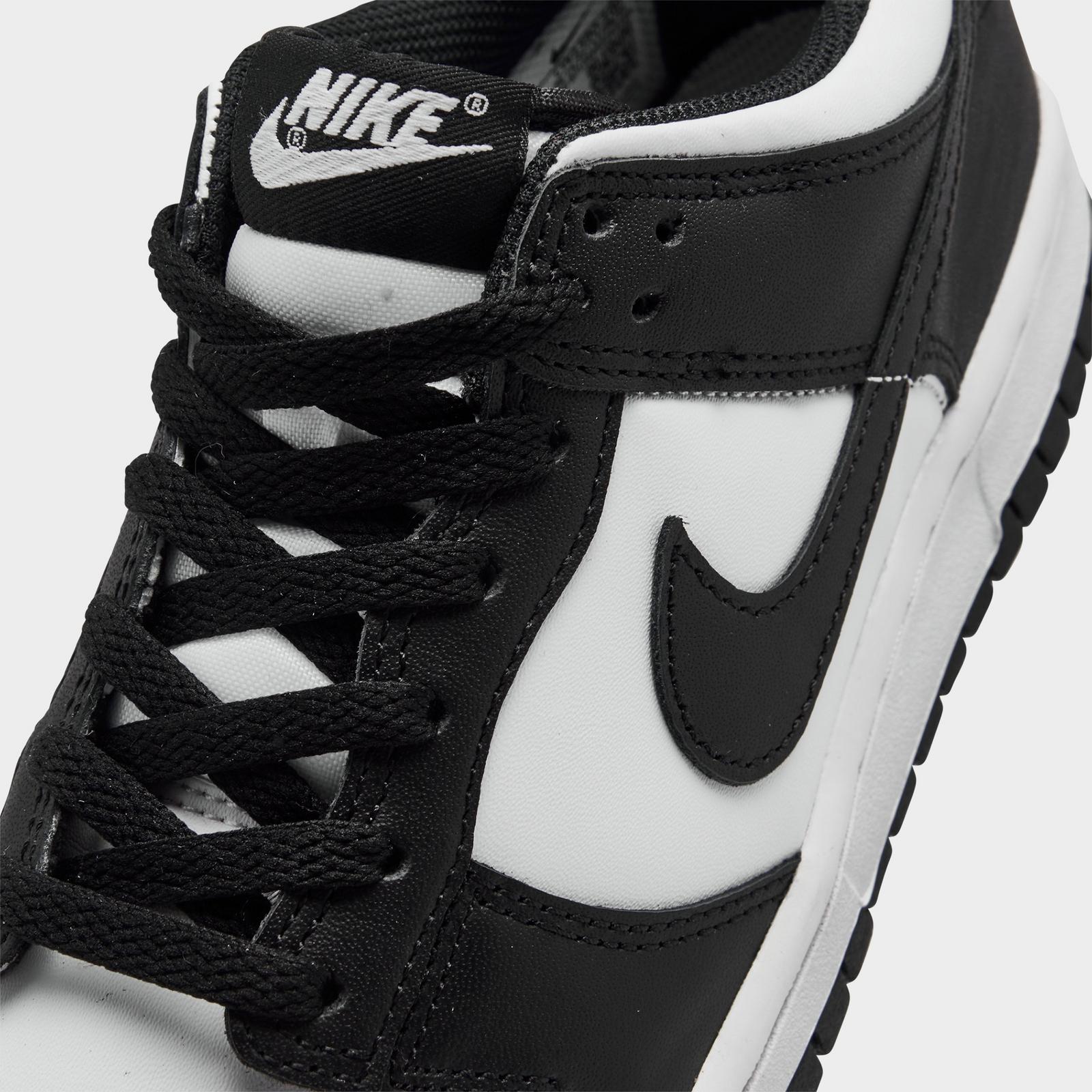 Big Kids' Nike Dunk Low Casual Shoes - White/Black/White (CW1590-100)
