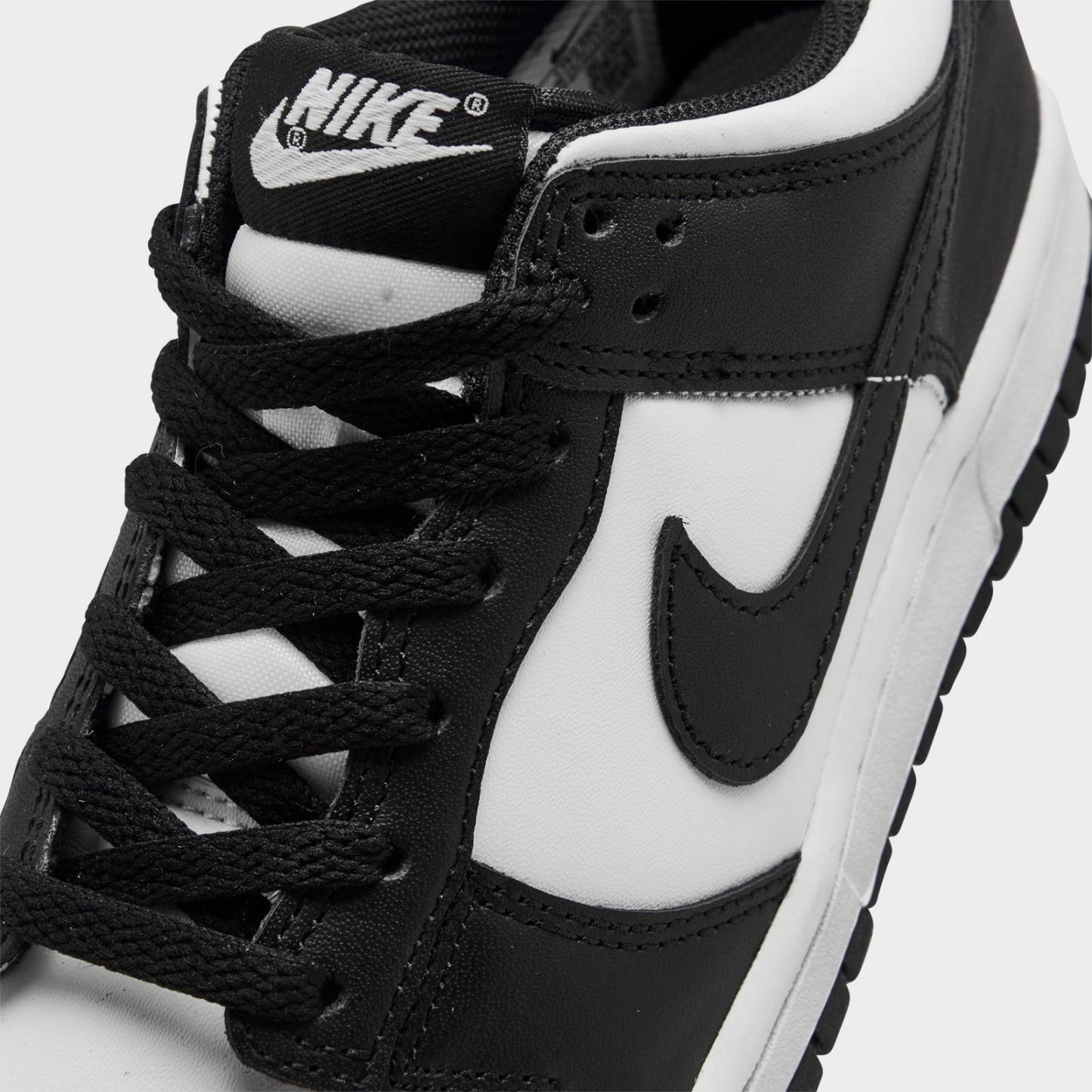 Big Kids' Nike Dunk Low Casual Shoes - White/Black/White (CW1590-100)