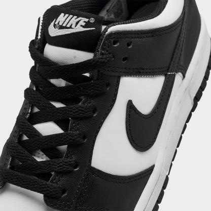 Big Kids' Nike Dunk Low Casual Shoes - White/Black/White (CW1590-100)