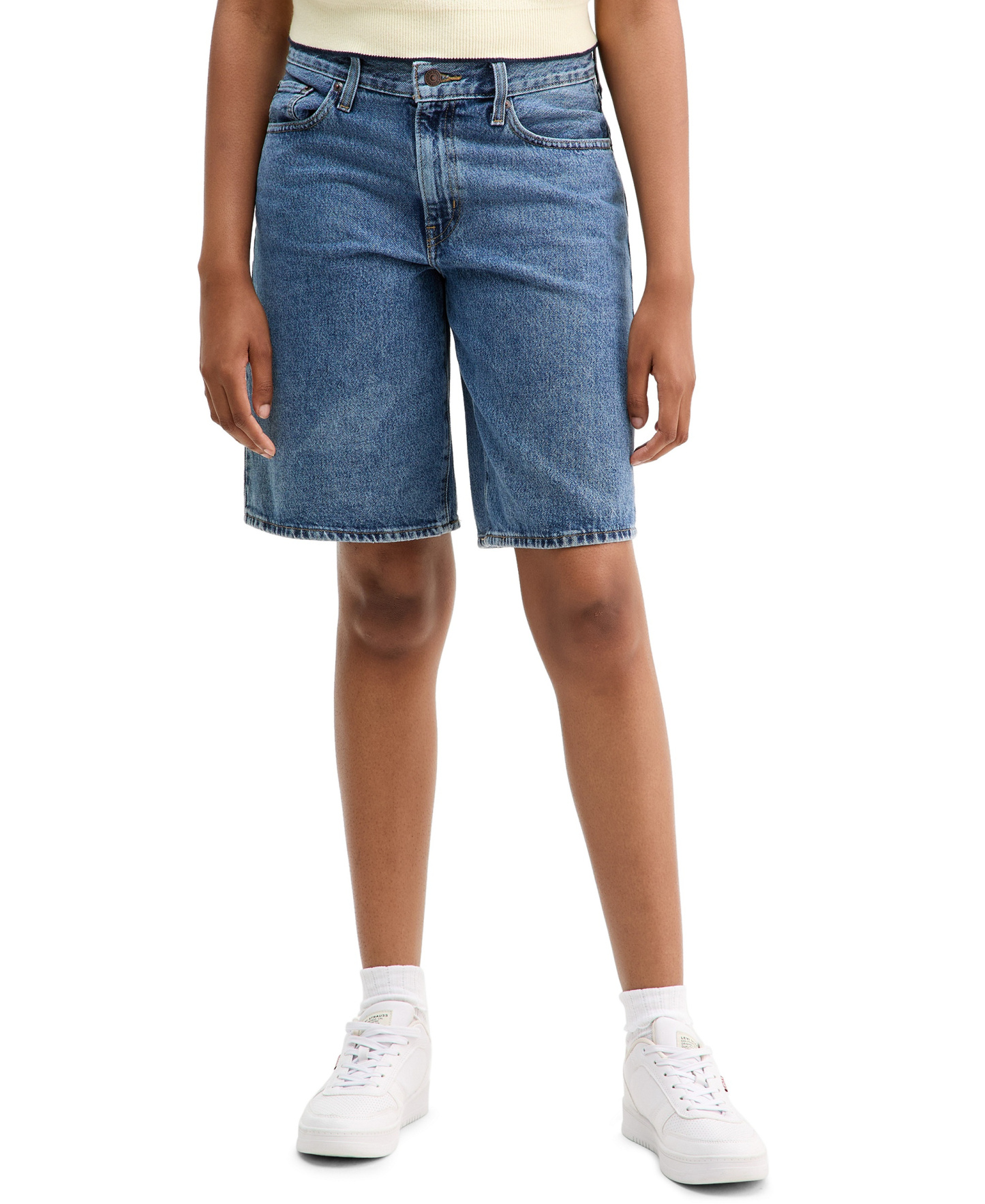 Levi's Women's Mid-Rise Baggy Jort - Twisted Stone