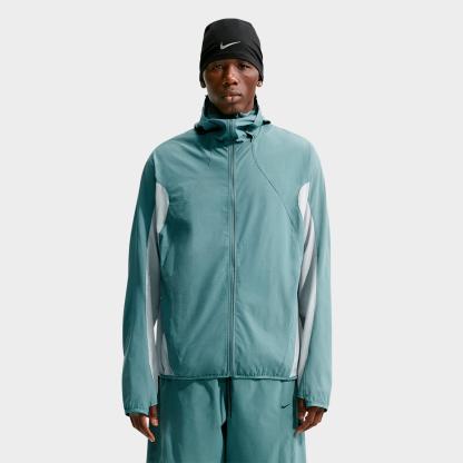 Men's Nithtke Tech Helios Dri-FIT Long-Sleeve Full-Zip Shell - Mineral Slate/Light Pumice/Black