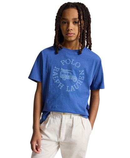Polo Ralph Lauren Boys' 8-20 Short-Sleeve Logo Jersey T-Shirt - Bai Blue