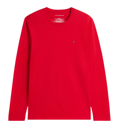 Tommy Hilfiger Men's Core Flag Long-Sleeve Crewneck Cotton Pajama T-Shirt - Mahogany