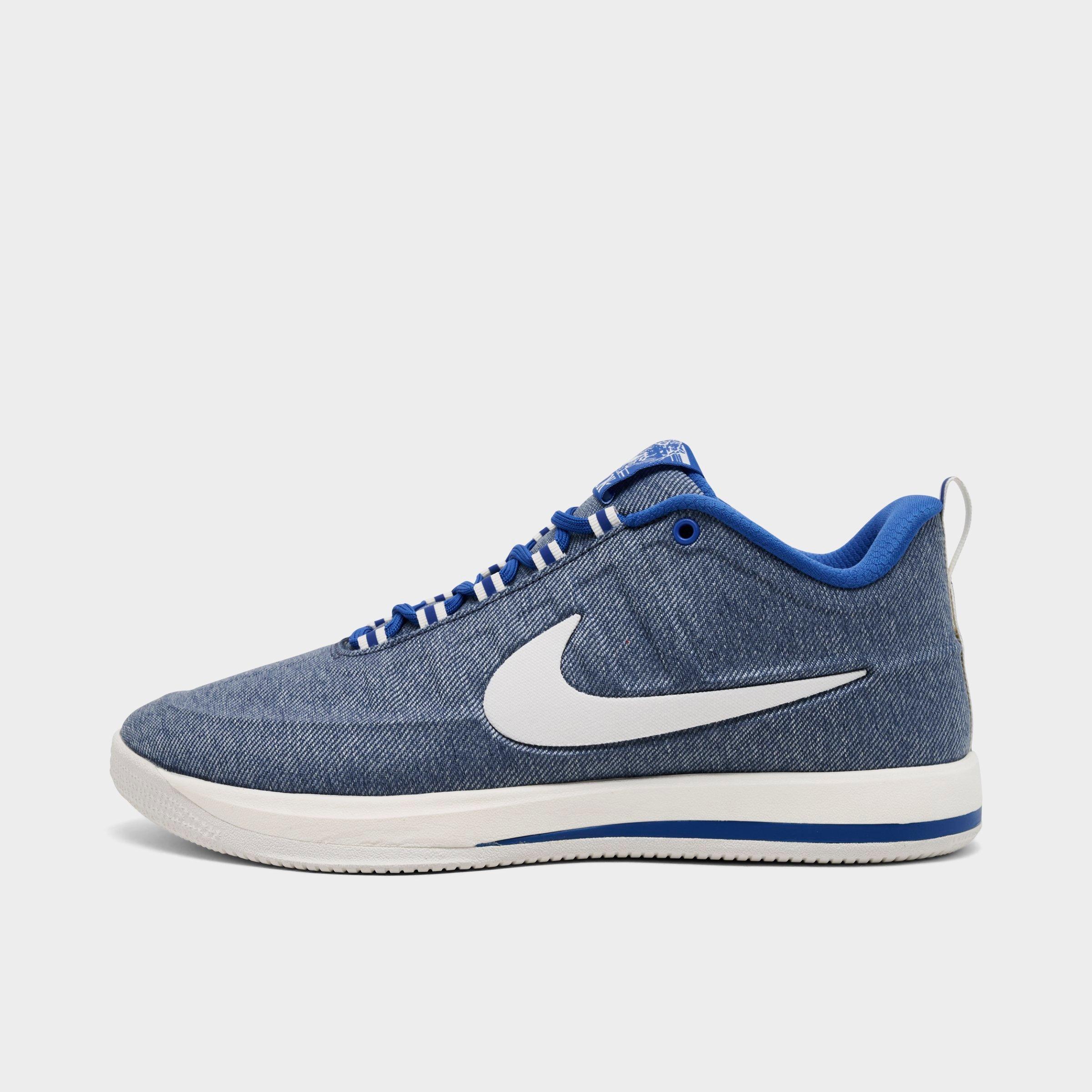 Men's Nithtke Book 2 Basketball Shoes - Multi-Color/Multi-Color/Sail/Game Royal - Left shoe facing left. Outside of the shoe.