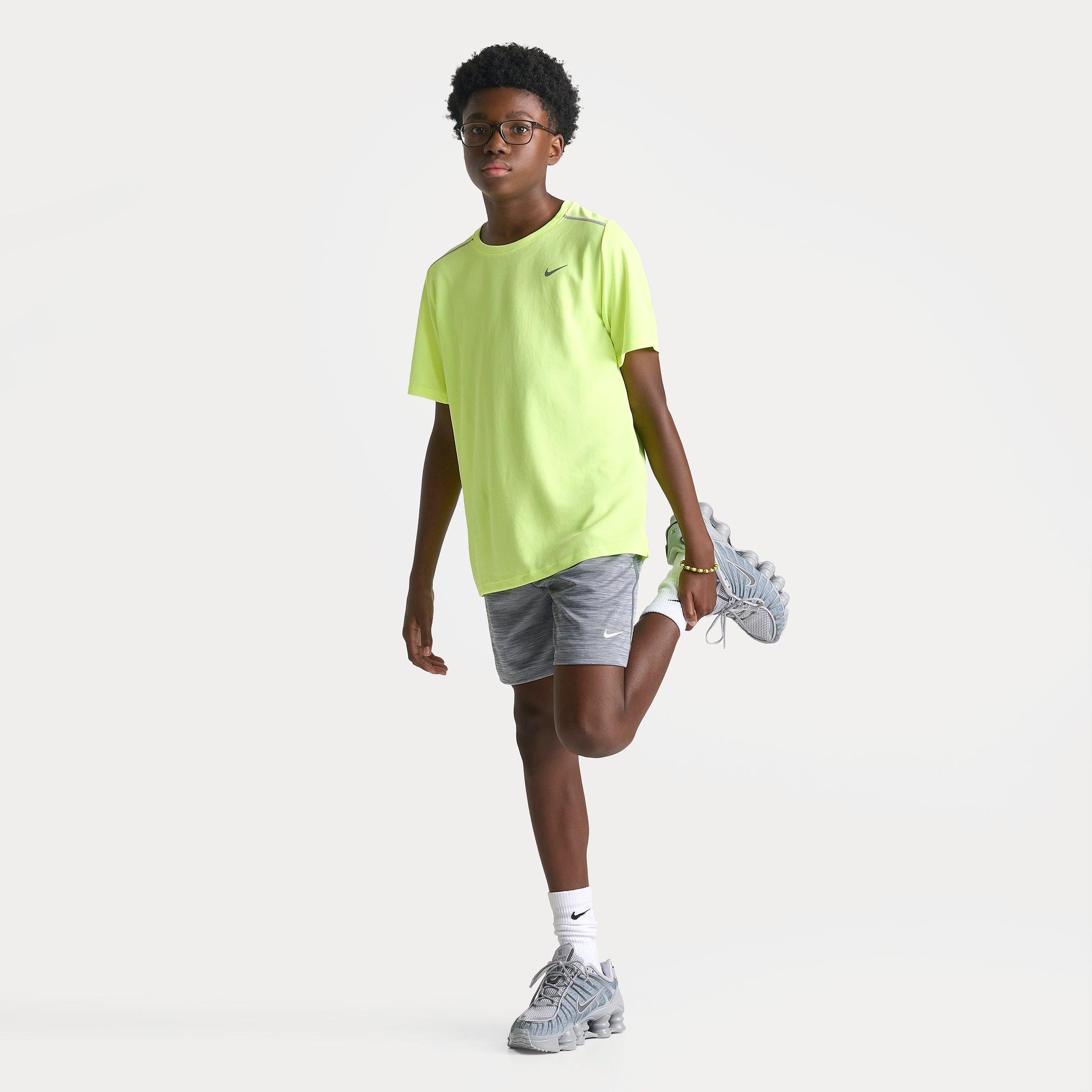 Big Kids' Nithtke Miler Dri-FIT T-Shirt - Volt Heather