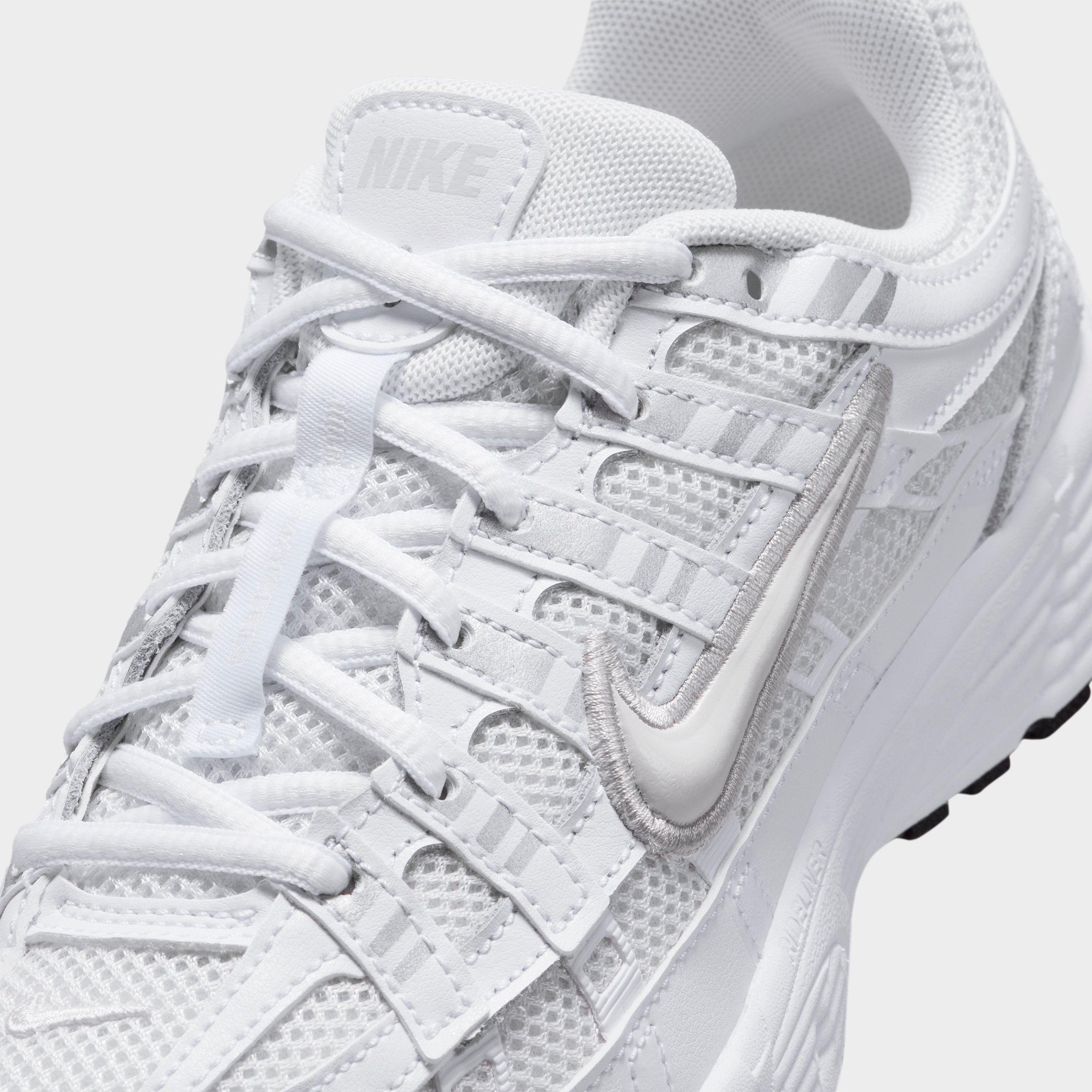 Big Kids' Nithtke P-6000 Casual Shoes - Platinum Tint/White/Metallic Silver/Platinum Tint - Detail shot