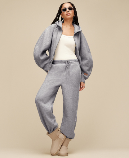 UGG Women's Classic Mid-Rise Straight-Leg Pants - Grey Heather