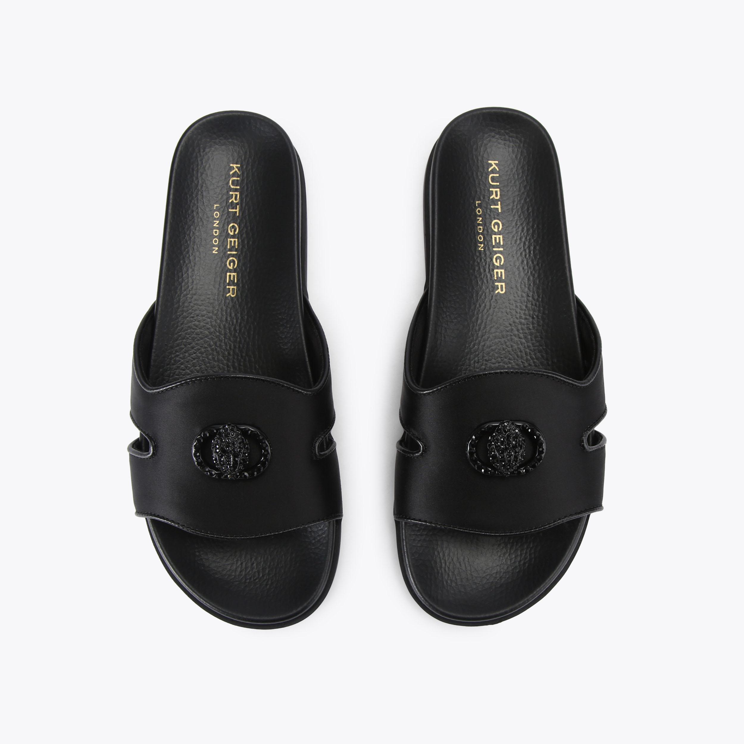 Kurt Geiger London Chelsea Cut Out Slide Sandal - Black - view 3