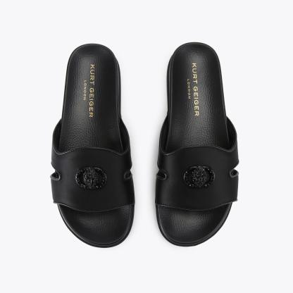 Kurt Geiger London Chelsea Cut Out Slide Sandal - Black - view 3