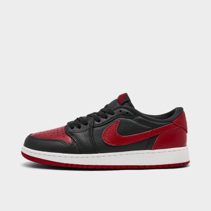 Big Kids' Air Jordan Retro 1 Low OG Casual Shoes - Black/Varsity Red/Summit White - view 1