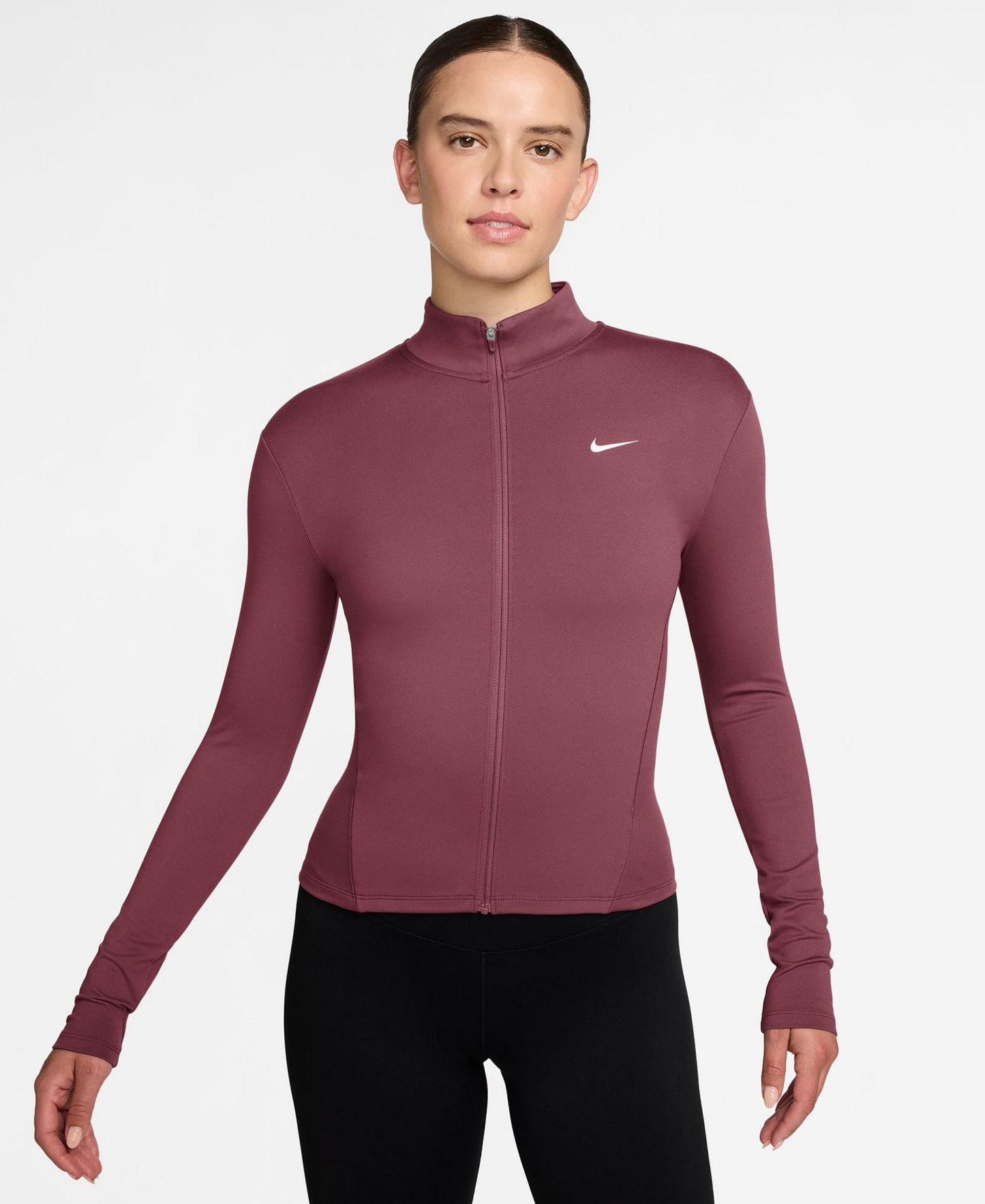 Nike Women's Fitted Full-Zip Jacket - Pink Smoke/White