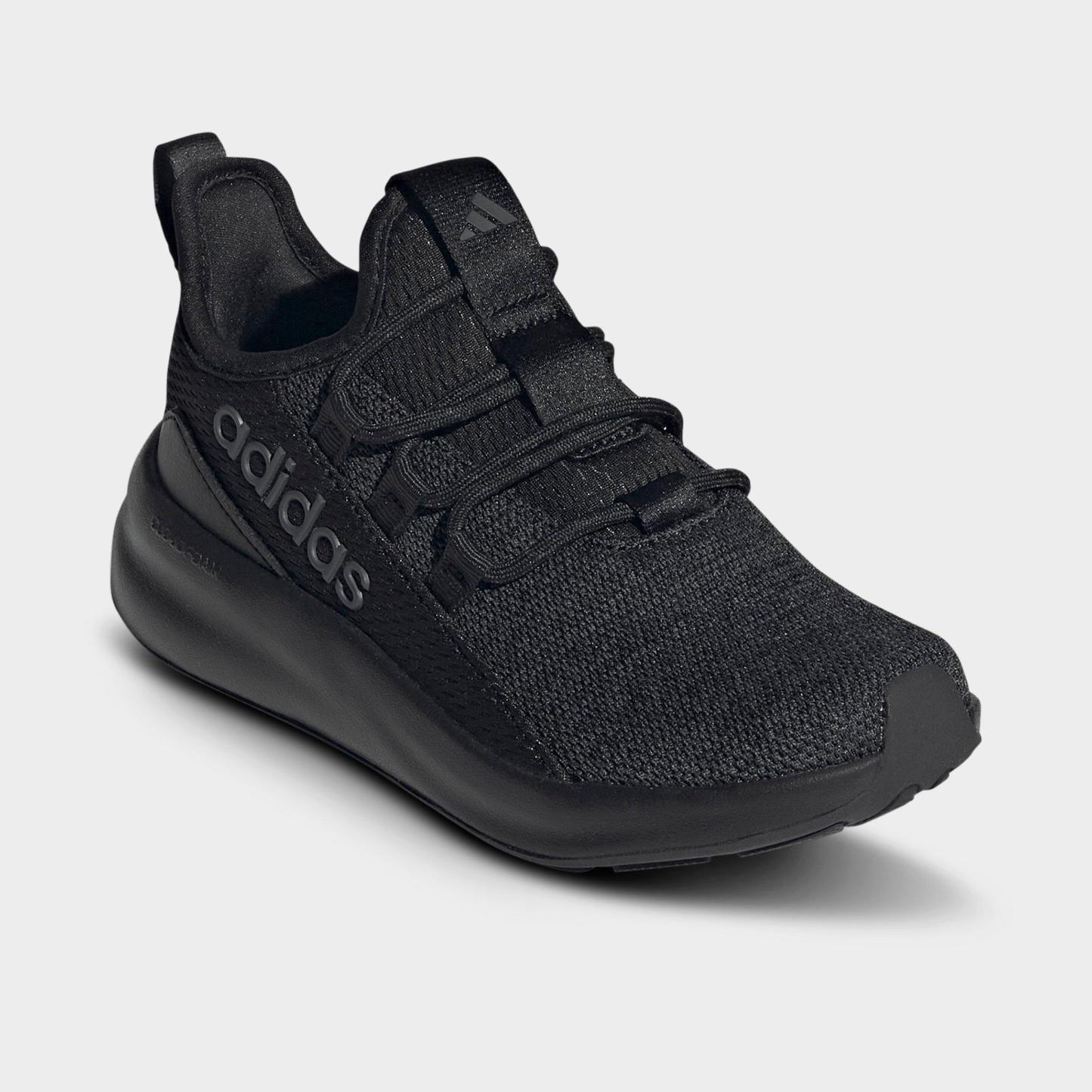 Girls' Little Kids' and Big Kids' adidas Lite Racer Adapt 8.0 Stretch Lace Casual Shoes - Part 1 - Core Black/Core Black/Carbon - Both shoes facing left