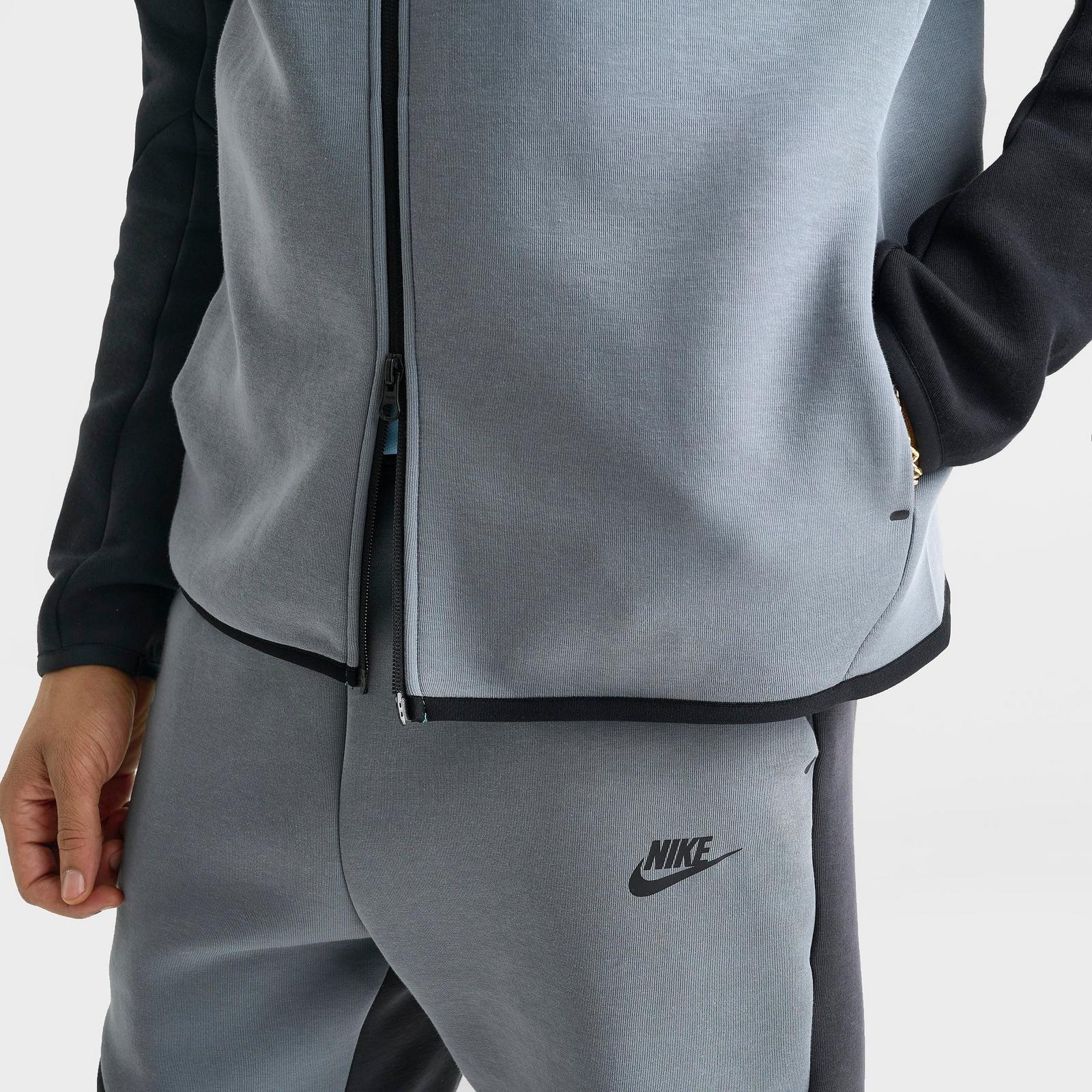 Men's Nike Tech Fleece Windrunner Full-Zip Jacket - Cool Grey/Dusty Cactus/Black/Black