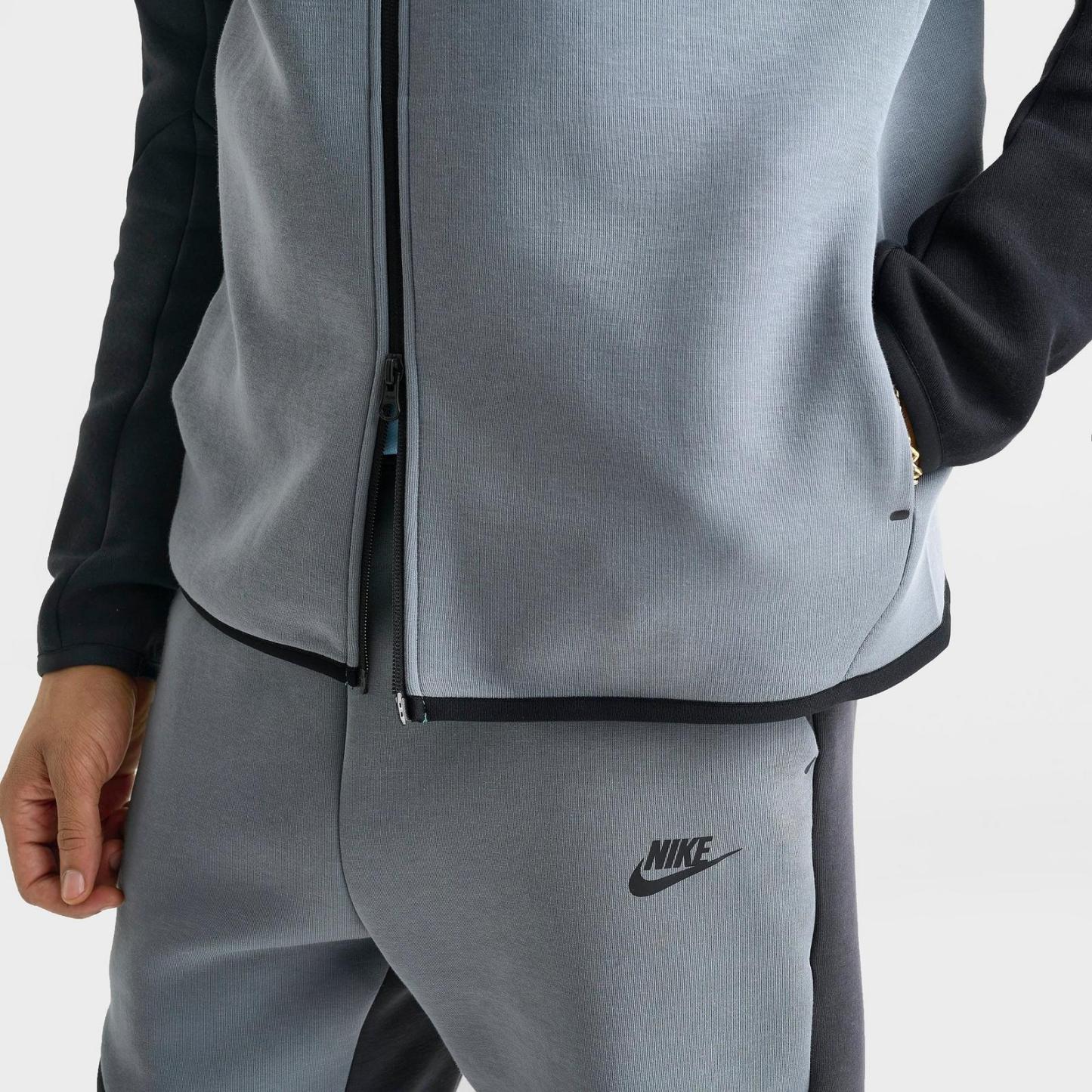 Men's Nike Tech Fleece Windrunner Full-Zip Jacket - Cool Grey/Dusty Cactus/Black/Black