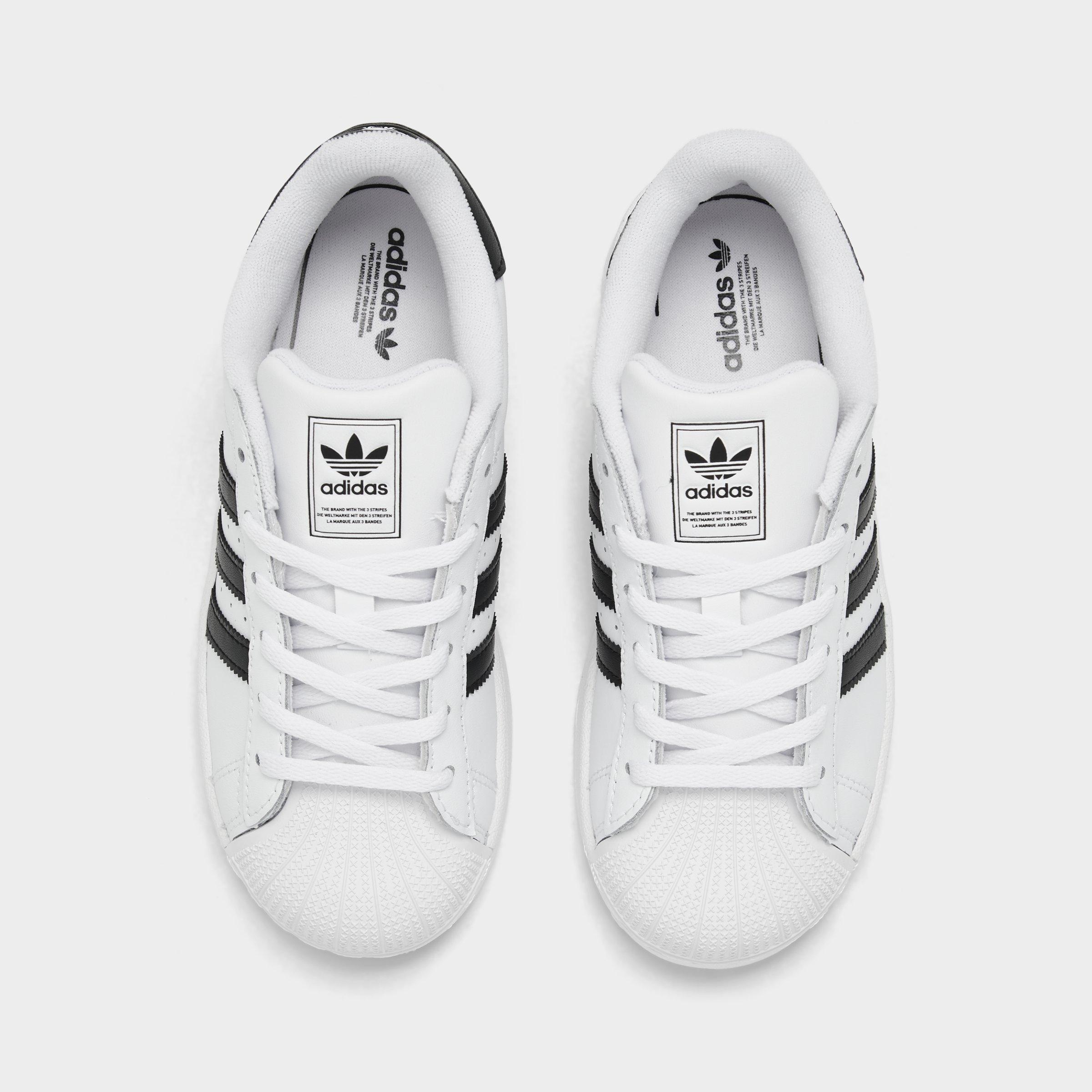 Little Kids' adidas Originals Superstar II Casual Shoes - Cloud White/Core Black/Cloud White - Top view