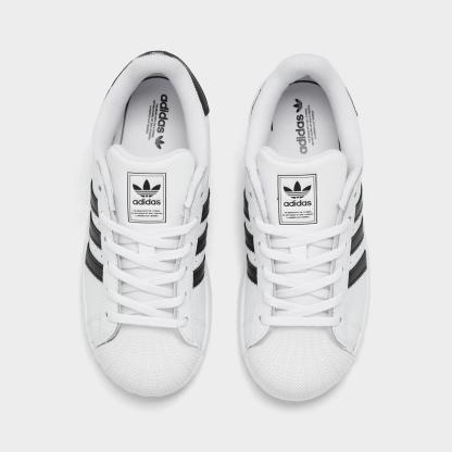 Little Kids' adidas Originals Superstar II Casual Shoes - Cloud White/Core Black/Cloud White - Top view