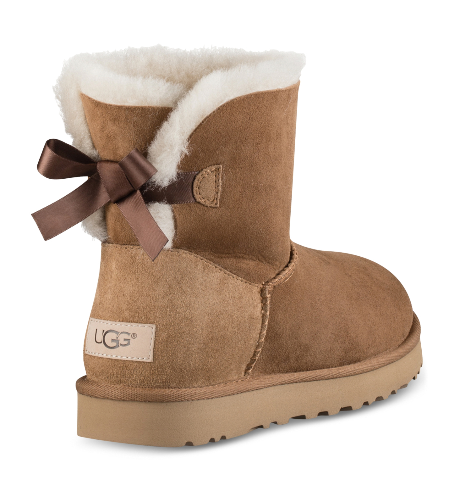 UGG® Women's Mini Bailey Bow II Slip-On Booties - Chestnut