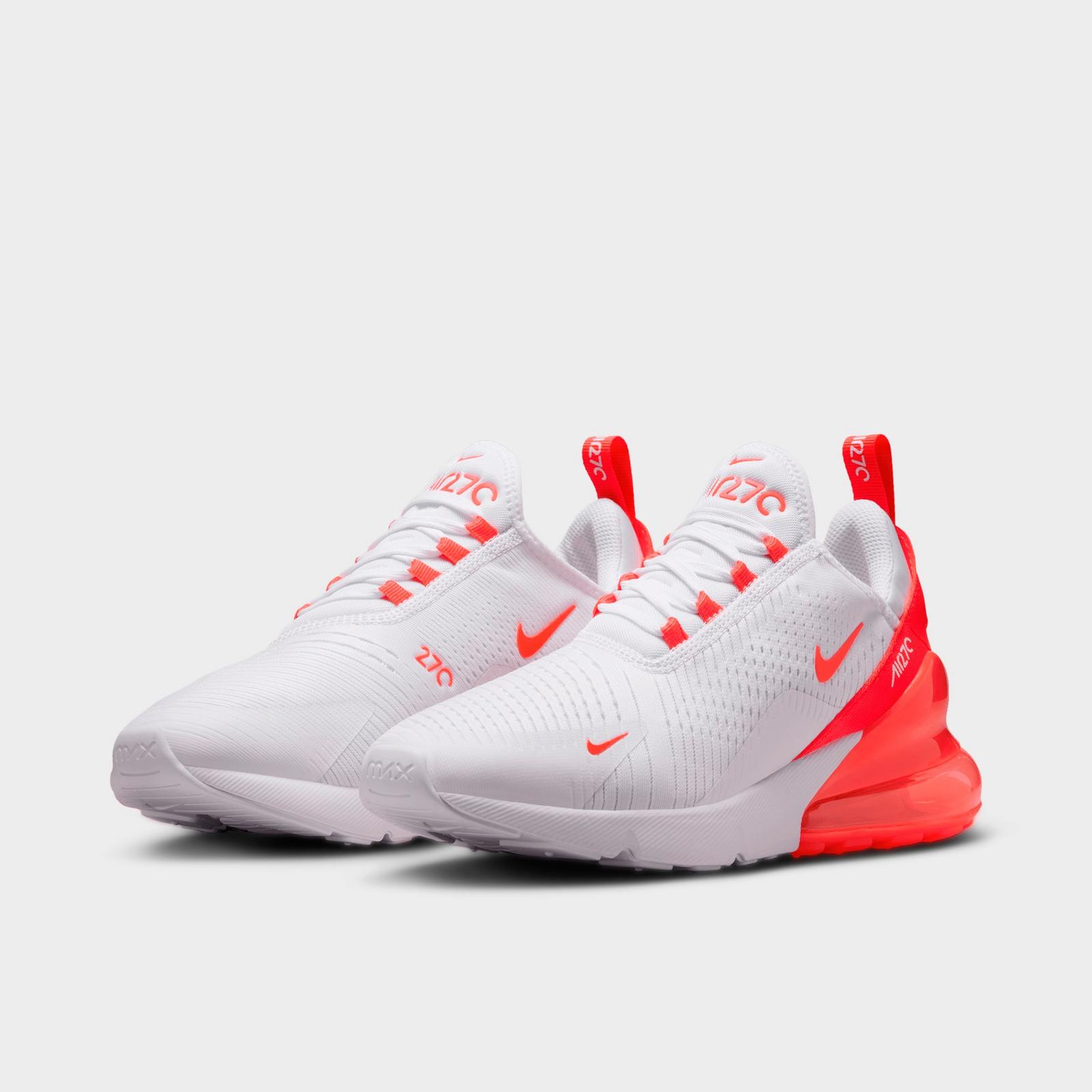 Women's Nike Air Max 270 Casual Shoes - White/Bright Crimson/White