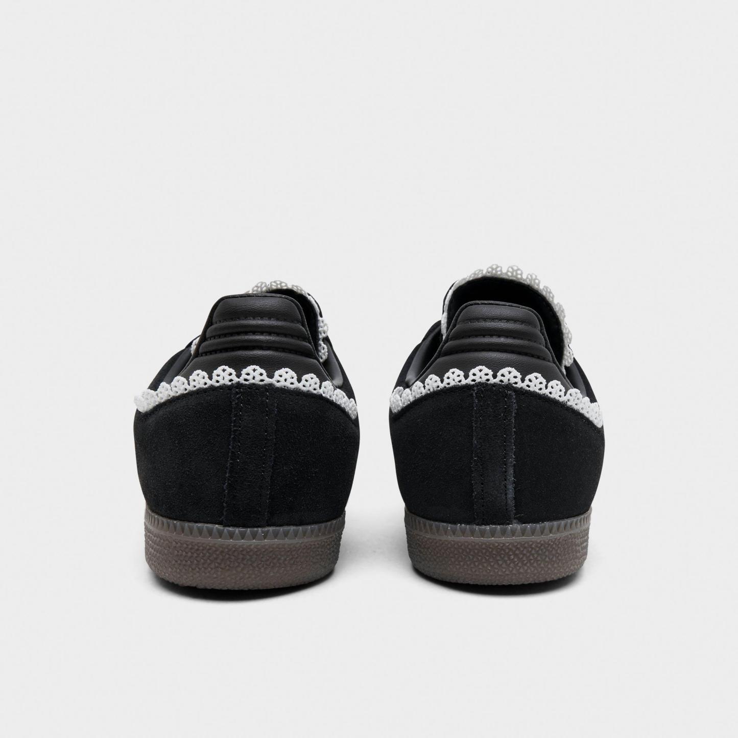 Women's adidas Originals Samba OG Casual Shoes - Part 5 - Core Black/Aurora Coffee/Gum - Back view
