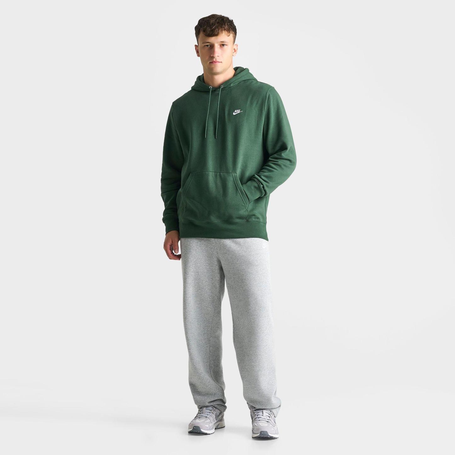 Men's Nithtke Club Fleece Premium Embroidered Pullover Hoodie - Part 2 - Fir/Fir/White