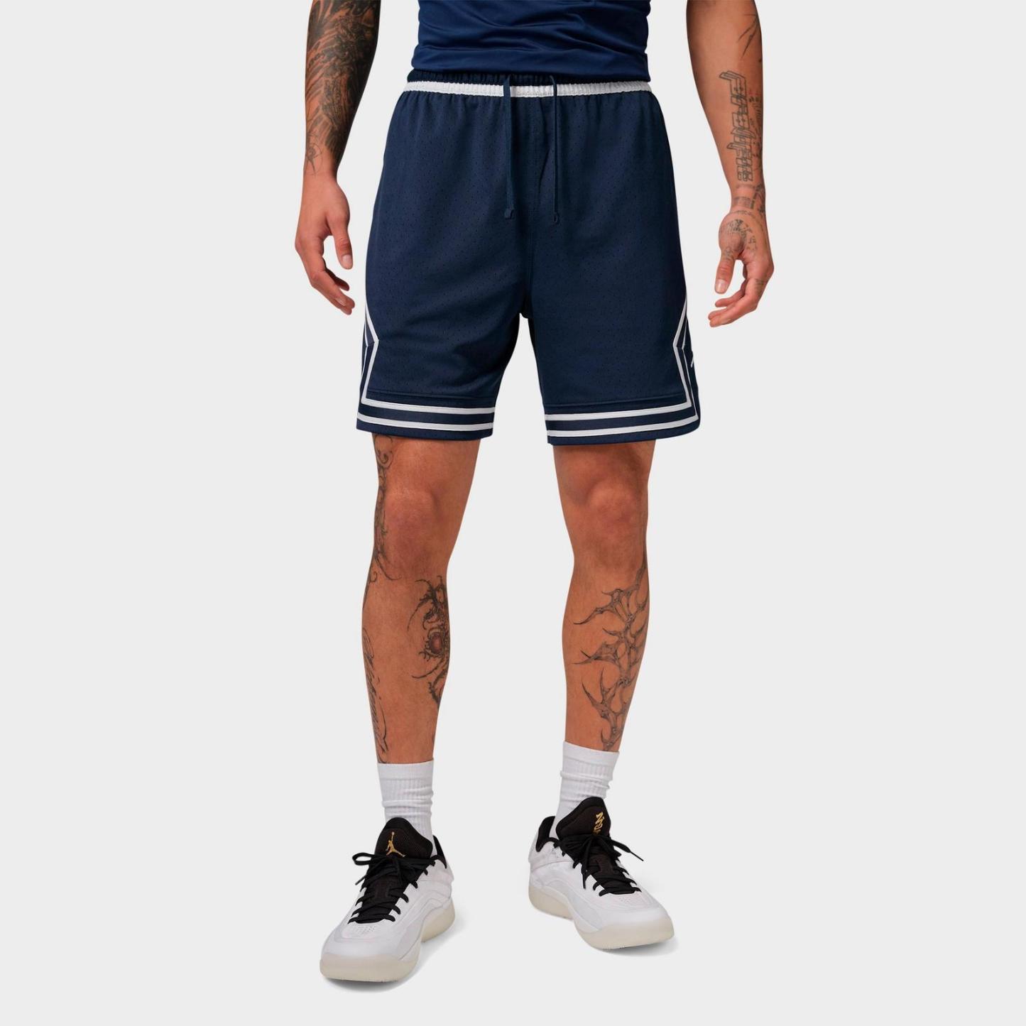 Men's Jordan Sport Dri-FIT Mesh Diamond Shorts - Midnight Navy/White - view 1