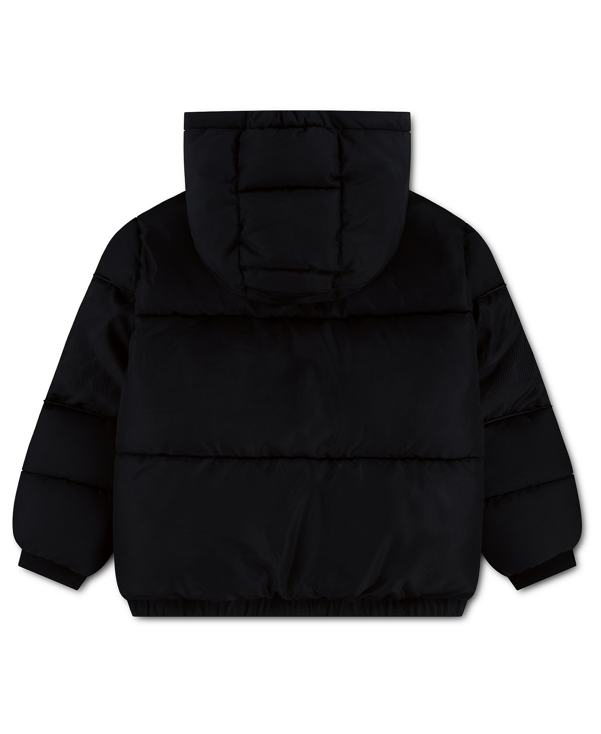 Nike Boys' 4-7 Jacquard Logo Mixed Media Puffer Jacket - Black