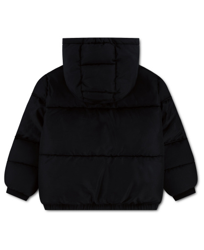Nike Boys' 4-7 Jacquard Logo Mixed Media Puffer Jacket - Black