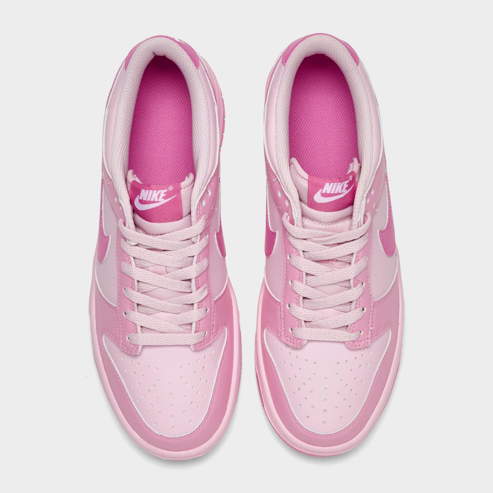 Big Kids' Nike Dunk Low Casual Shoes - Pink Rise/Pink Foam/White/Playful Pink