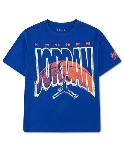 Jordan Boys' 8-20 Ball World Short-Sleeve T-Shirt - Game Royal