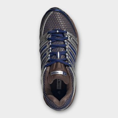 Women's adidas Adistar Control 5 Pony Print Casual Shoes - Part 3 - Earth Strata/Victory Blue/Silver Metallic - Top view