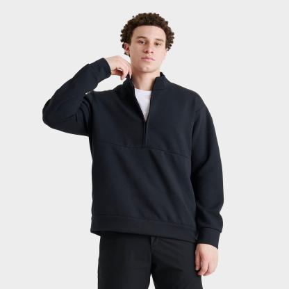 Men's Nithtke 24.7 ImpossiblySoft Dri-FIT Half-Zip Top - Black/Dark Smoke Grey