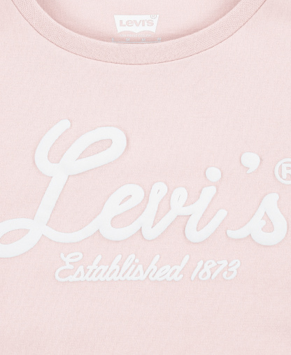 Levi's Big Girls Script Logo Graphic T-Shirt - Lotus Pink
