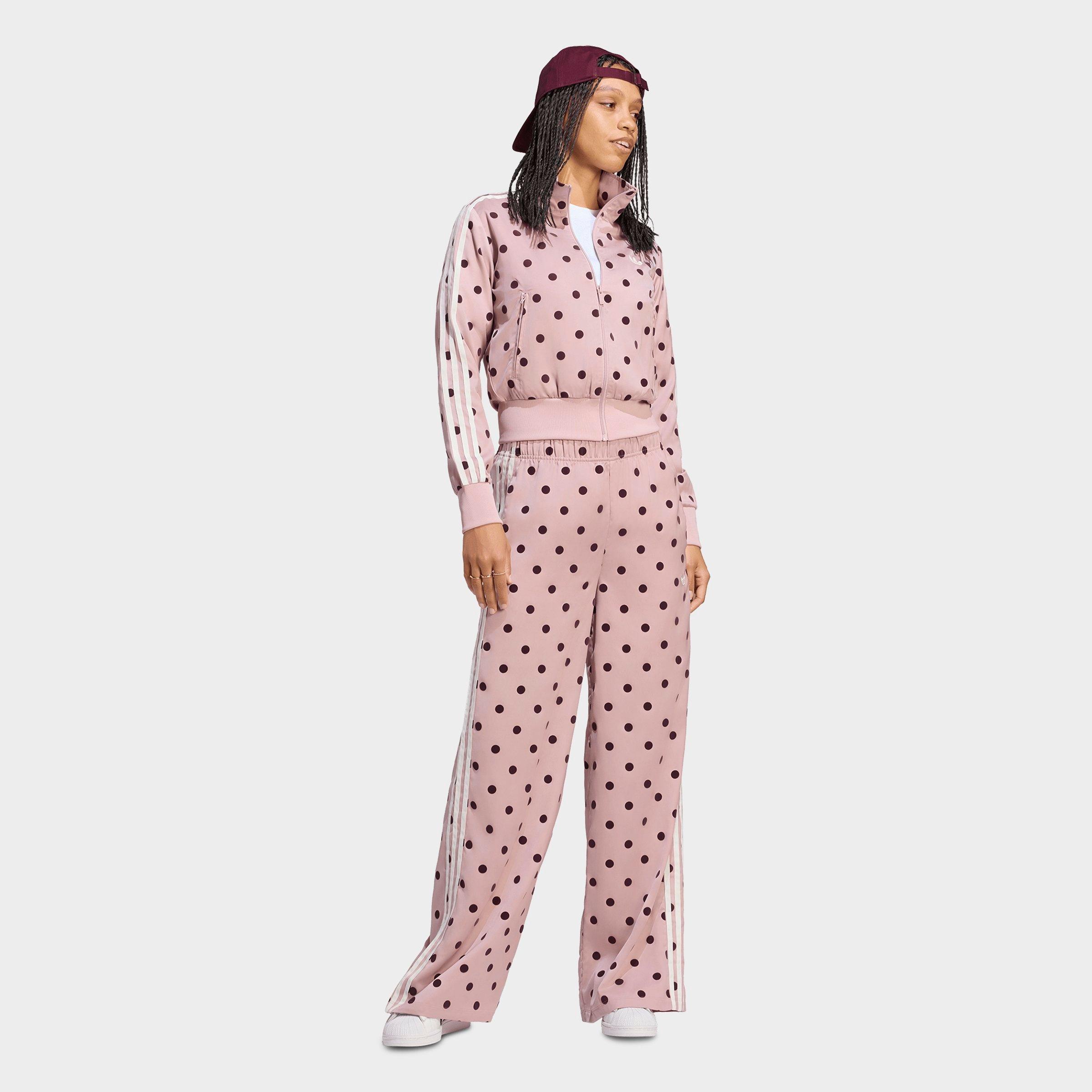 Women's adidas Originals Firebird Polka Dot Satin Track Jacket - Dual Lilac