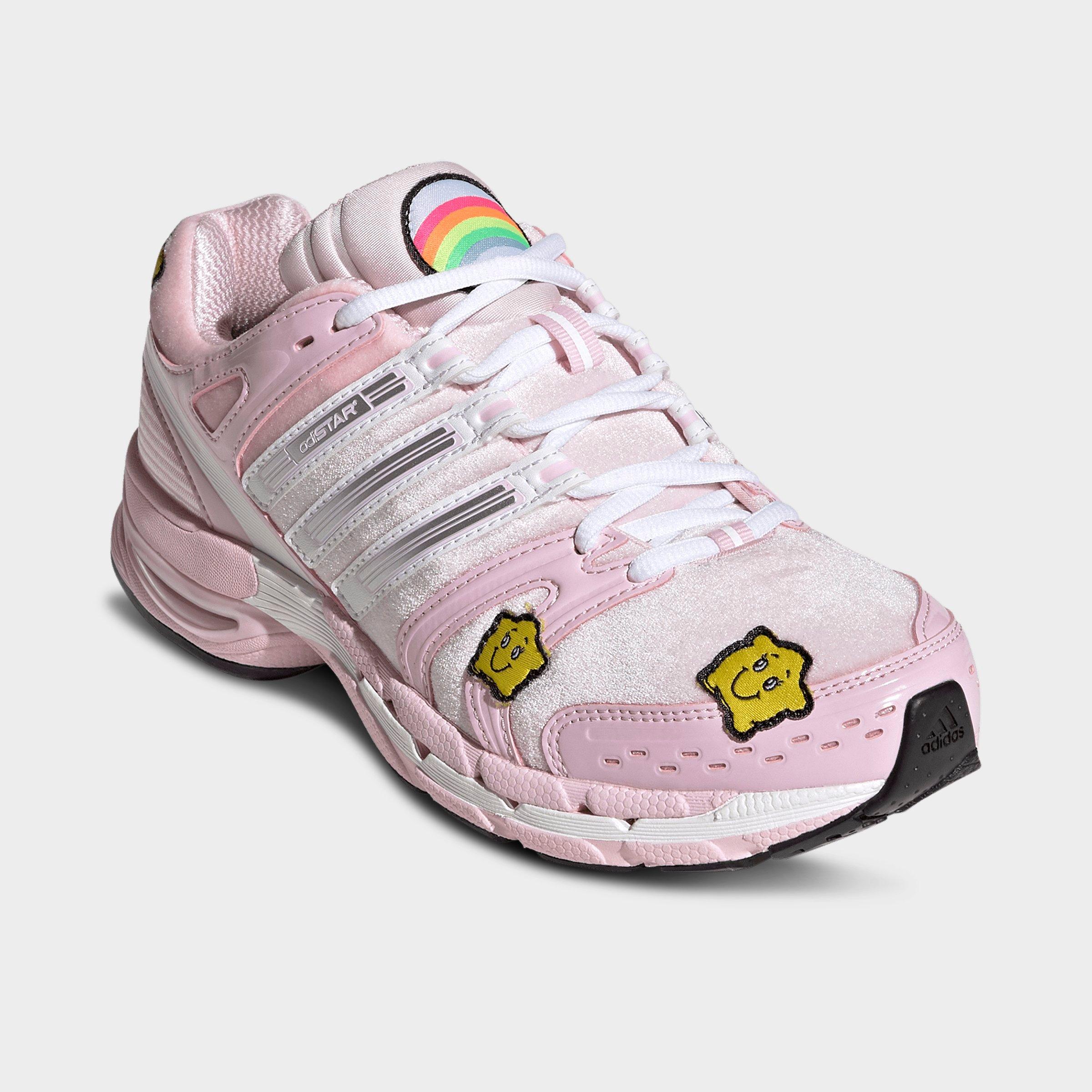 Women's adidas Adistar Control 5 Pony Print Casual Shoes - Part 2 - Clear Pink/Cloud White/Lucid Pink - Both shoes facing left